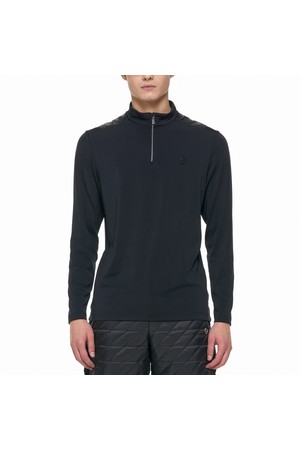 FAKE LEATHER MIX T-SHIRTS_V11B3TR010_BK_NOCOLOR-a