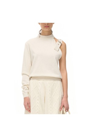 ONE POINT SLEEVELESS CROP PLAIN KNIT_V21B4SR129_IV