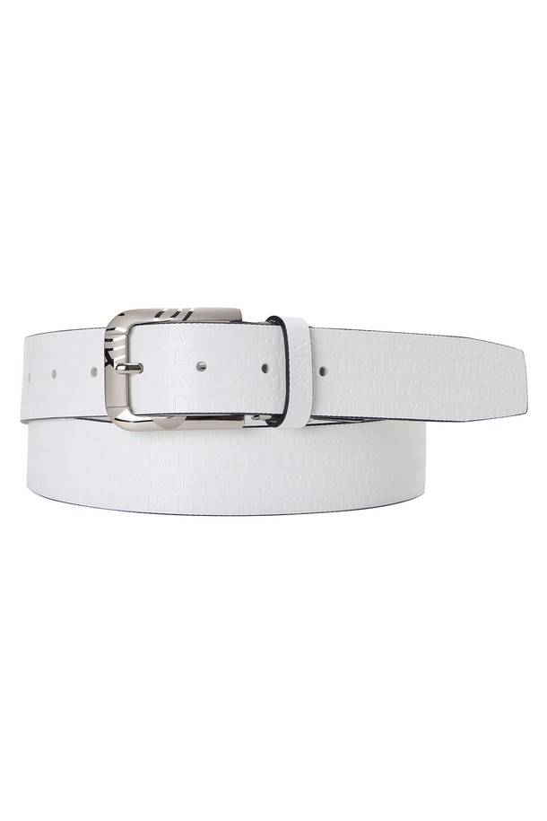 LYNX - 액세서리 - 남성 엣지 컬러 포인트 소가죽 벨트 L11C3BT801_WH