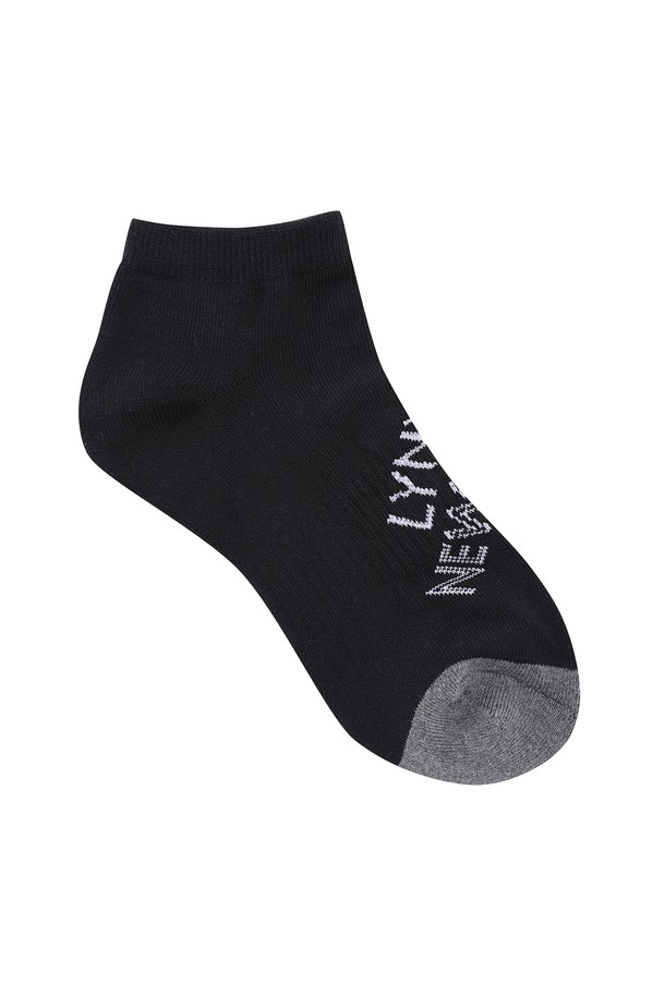 LYNX - 악세서리 - 남성 사선 로고 단목양말 L11C3SC701_BK