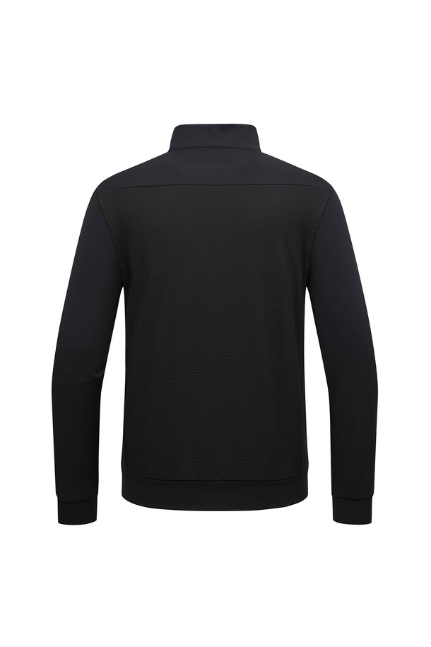 LYNX - 긴팔 티셔츠 / 후디 - 남성 후리스 소재믹스 L11C3TH016_BK