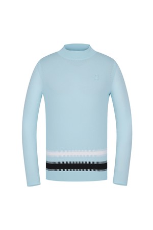 남성 냉감 소매 모크넥 스웨터 L11C1SN105_BL