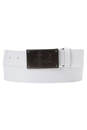 남성 스퀘어 버클 픽셀 불박 소가죽 벨트 L11C3BT802_WH