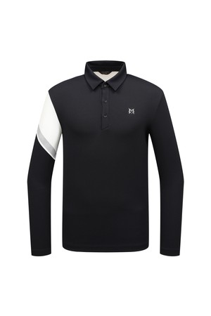 남성 등판 소매 극배색 제에리 티 L11C3TO012_BK