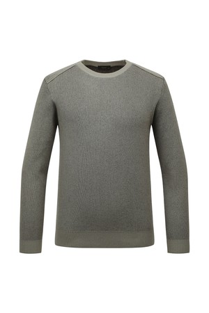 남성 조직감 라운드 넥 스웨터 L11C3SR103_KH