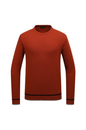 남성 캐시미어 라운드 넥 스웨터 L11C3SR101_BR