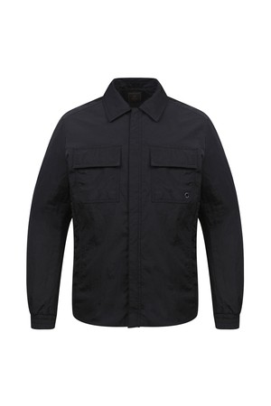 남성 원단믹스 셔켓 점퍼 L11C3JP204_BK