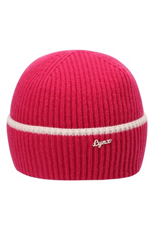 여성 핀배색 골지 비니 L21C4CP673_PK