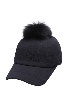 여성 로고 자카드 육쪽캡 L21C3CP652_BK