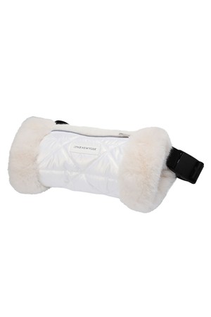 여성 우븐 퍼믹스 양손 핸드워머 L21C4AC689_IV