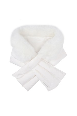 여성 덕다운 우븐콤비 넥워머 L21C4AC687_WH