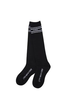 여성 픽셀 자카드 니삭스 L21C3SC755_BK