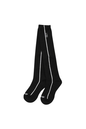 여성 세로 로고 레터링 니삭스 L21C3SC754_BK