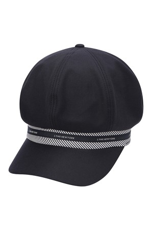 여성 로고 테이프 뉴스보이 캡 L21C1CP660_NA_NAVY-a