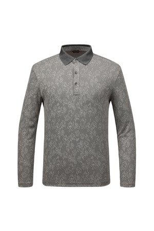 남성 멜란지 플라워 자카드 티셔츠 L11D3TO202_MG