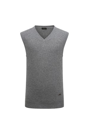 남성 솔리드 V넥 베스트 L11D3SV121_MG