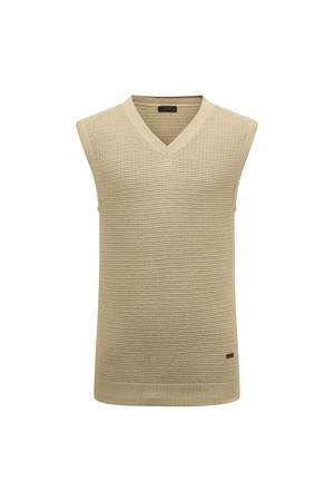 남성 솔리드 V넥 베스트 L11D3SV121_BG