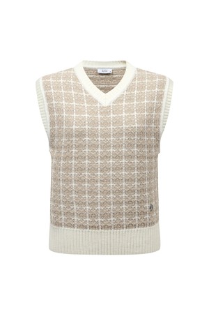 여성 트위드 니트 베스트 L21D3SV152_IV