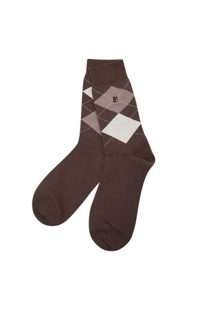 남성 아가일 패턴 중목 양말 L11D3SC101_BR