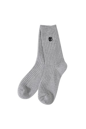 여성 타운 골지 중목 양말 L21D3SC153_GY