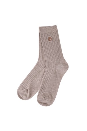 여성 타운 골지 중목 양말 L21D3SC153_BG