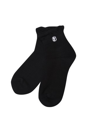 여성 타운 베이직 러플 단목 양말 L21D3SC151_BK