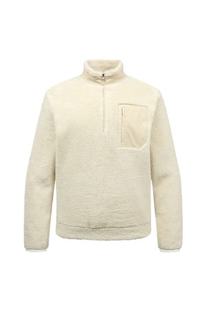 남성 스웨이드 포켓 후리스 반짚업 L11D3TH111_BG