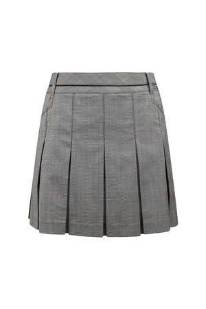 여성 체크 패턴 전체 주름 큐롯 L21D1PC273_BK_BLACK-a