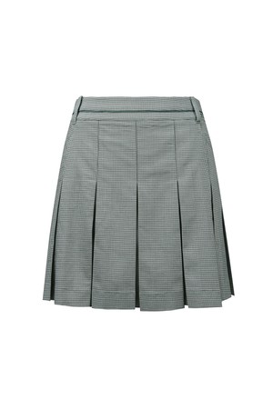 여성 체크 패턴 주름 큐롯 L21D1PC273_GN_GREEN-a