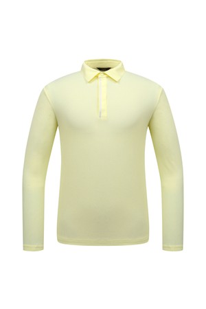 남성 골지 배색 포인트 카라 티셔츠 L11D1TO304_YL_YELLOW-a
