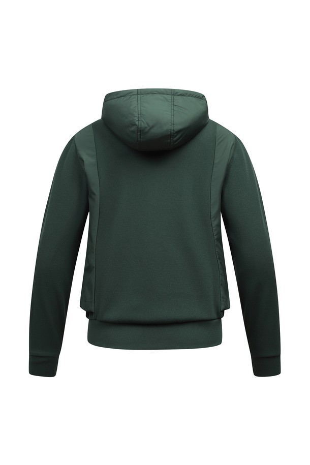 **[25FW] 여성 우븐 믹스 미니후드 티셔츠 L21E3TR355_GN**는 여성 골프룩을 위한 스포티한 무드의 후드 티셔츠입니다. 그린과 베이지 두 가지 컬러로 출시되었으며, 가을 시즌에 적합한 중간 두께감의 긴소매 제품입니다. 폴리에스터와 폴리우레탄 혼방 소재로 제작되어 방풍 기능을 제공하며, 밑단 스트링 디테일과 절개 부분 및 후드에 우븐 소재 배색이 특징입니다. 신축성이 약간 있으며 비침과 기모는 없습니다.
