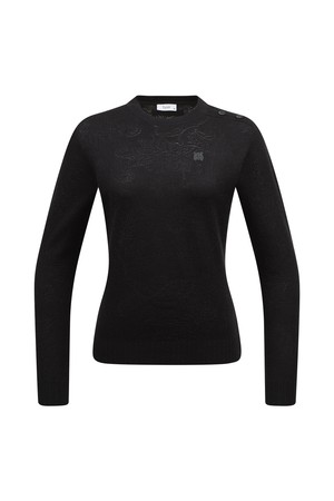 여성 페이즐리 패턴 풀오버 L21E1SR253_BK