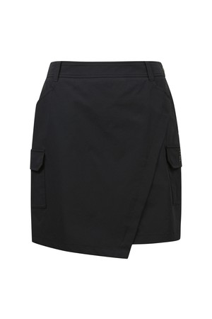 여성 퍼포먼스 언발란스 밑단 H라인 건빵 큐롯 L21E1PC373_BK