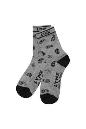 남성 페이즐리 중목 양말