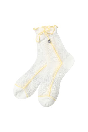 여성 라이닝 메쉬 중목 양말 L21E1SC253_IV