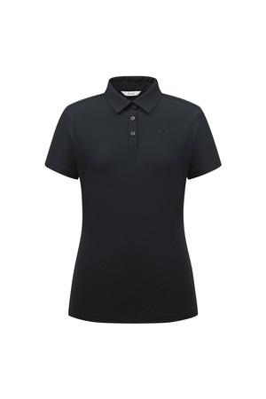 [베이직라인] 여성 폴리스판 반팔 티셔츠 L22E2TO053_BK