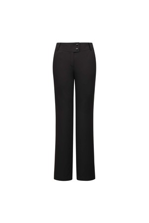 [베이직라인] 여성 이중지 부츠컷 팬츠 L22E3PT071_BK