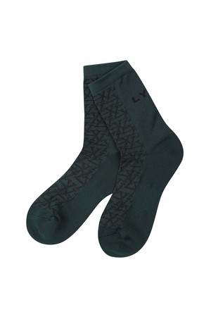 [25FW] 남성 자카드 중목 양말 L11E3SC301_GN