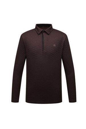 [25FW] 남성 로고 패턴 코트나 소재 카라 티셔츠 L11E3TO211_BR