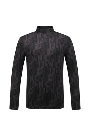 [베이직라인] 남성 로고 패턴 베이스레이어 L12E3TI001_BK