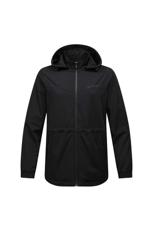 [25FW] 여성 홑겹 중기장 후드 점퍼 L21E3JP251_BK