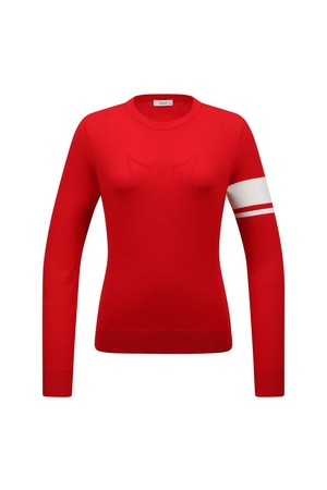 여성 전판 시라소니 라운드 니트 L21E3SR353_RE