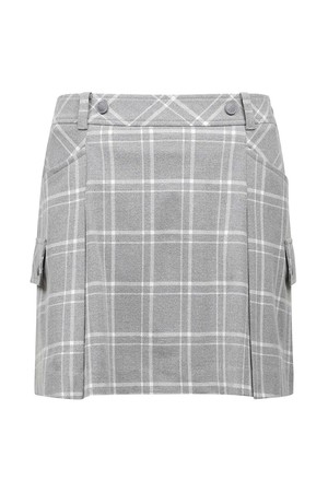 [25FW] 여성 세미 A라인 체크패턴 큐롯 L21E3PC273_GY