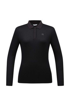 [베이직라인] 여성 BASIC 양면 기모 폴로 티셔츠 L22E3TO056_BK