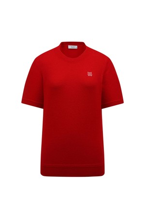 [베이직라인] 여성 BASIC 라운드넥 반팔 니트 L22E3SR061_RE