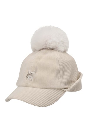 [25FW] 여성 코듀로이 방울 변형햇 L21E3CP256_IV