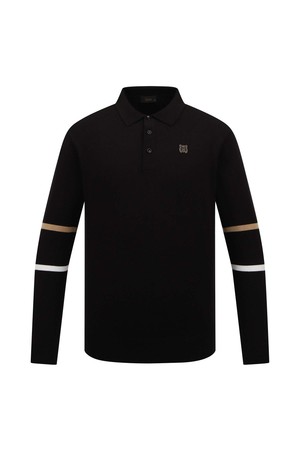 [25FW] 남성 카라형 배색 니트 L11E3SR222_BK