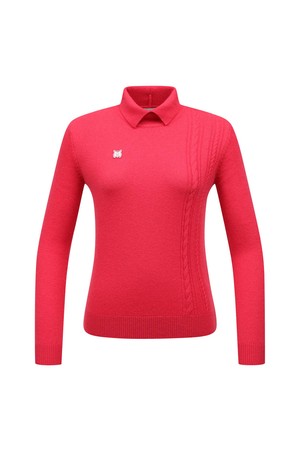 여성 캐시미어 혼방 모크넥 니트 L21E3SR152_PK