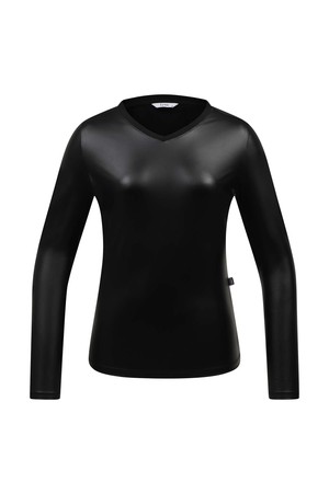 [25FW] 여성 이너용 브이넥 방풍 베이스레이어 L21E3TI351_BK