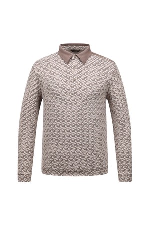 [25FW] 남성 기모소재 로고패턴 카라 티셔츠 L11E3TO312_BG